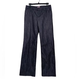Lilly Pulitzer Navy Blue Wide Leg Trouser Jeans Career Casual Sz 4